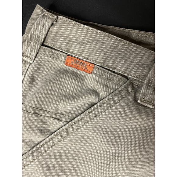 VTG Big Men’s Jeep Teflon HT Carpenter Jeans Khaki 52x32 - Picture 3 of 8